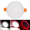 Pannello LED incorporato dimmerabile in acrilico bicolore bianco RGB 6W 9W 18W 24W Faretto da incasso a incasso Illuminazione per interni con telecomando