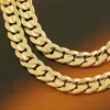 Zware 24k Real Solid Gold GF Mens Ketting 24"/10mm Curb Chain 72g Gratis verzending