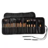 Wooden Handle Makeup brushes sets 24 pcs Pink Black Foundation Face Powder Blush Facial Cosmetics Make up Brush with Cases