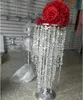 Centerpieces dos vasos da trombeta da flor do metal para a decoração do sgate do casamento