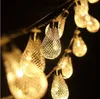 Lâmpadas de metal LED Srings String Light 3W com plugue EU EUA Iluminação de férias para festa de casamento de Natal 20 unidades/conjunto