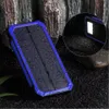 Solar lampen oplader, draagbare 15000mAh batterijlader Dual USB-telefoonladers Power Bank Backup met 6 LED-zaklamp