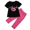 célèbre marque newbron bébé filles vêtements ensemble organique manches courtes hauts t-shirt leggings pantalon 2 pièces ensemble pour nourrissons tout-petits enfants tenue4138628