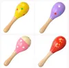 Colorful 11cm Sand Hammer Rattle Infant Mini Wooden Maracas classic baby leaning education toys Baby Shaker early educational toys