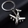 Aktualizacja metalowego pierścienia klucza lśniącego samolotu klęcznikowe uchwyty na brelok do wisiorka biżuteria mody dla mężczyzn Kobiety prezent świąteczny