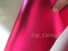 Film d'enveloppe de voiture en vinyle chromé satiné rose vif avec chrome mat sans bulles d'air couvrant le style graphique taille 1.52x20 m rouleau
