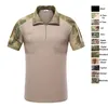 Camouflage extérieur T-shirt tactique chasse en forêt tir US robe de combat uniforme BDU armée vêtements de combat Camo chemise NO05-006