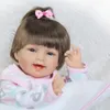 22 Zoll Silikon Reborn Baby Puppen Weichen Tuch Körper Mode Spielzeug Für Mädchen Geburtstag Weihnachten Geschenke Brinquedos
