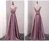 2022 Ny ankomst Pink Party Evening Dresses Long Prom Dress Vestido de Festa Aline Applicques klänning Sexig vopening Back2440450