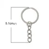 Metal Split Key Chain Ring Parts Accessories Silver Color Keychain 5cm x 2,4 cm DIY Keychains som gör fynd grossist