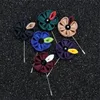 BoYuTe – broche à fleurs faite à la main pour hommes, 10 pièces, 15 couleurs, épingle à revers, accessoires de mariage, ornement de noël, 293M