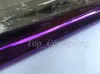 Película de envoltura de vinilo de espejo cromado violeta estirable de la mejor calidad para lámina de estilo de coche tamaño libre de burbujas de aire: 1,52*20 M/rollo (5 pies x 65 pies)
