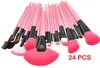 Pincéis Ladies Pro Makeup Brush sobrancelha Shadow Cosmetic Set Kit +Bolsa Bolsa 32/24 PCs Novo #R487