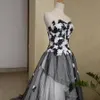 Robes robes de bal robe de mariée chérie pour mariée 2023 robes de mariée blanches et noires plus en dentelle de taille deux couleurs avec des cristaux