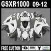 Kit de carenado personalizado sin molde de inyección para Suzuki GSXR1000 09 10 11 12 carenados de color blanco negro set gsxr 1000 2009-2012 IT21