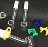 Newest glass pipes Set with 14 mm Titanium Tip & Quartz Tip Quartz Nail Glass Dish Oil Rig Concen trate Dab Straw