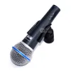 Microfone super cardióide dinâmico vocal com fio profissional microfone para beta58a cantando karaokê mixer gravação de vídeo pc microfone2185690