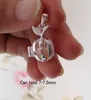 Solid 925 Silver Apple Locket Charm Can Open Cage Pendant Sterling Silver Pendant Mounting For DIY Bracelet Necklace Jewelry2456176