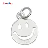 Beadsnice 925 Sterling Silver Wisiorki Smiley Face Charms Cute Smile Face Rocznicy Prezenty DIY Biżuteria Znalezienie ID 35631
