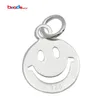 Beadsnice Ciondoli in argento sterling 925 con faccine sorridenti carino faccina sorridente regali di anniversario gioielli fai da te ID 35631