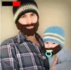 Inverno moda bigode chapéu artesanal de malha crochet barba chapéu de bicicleta máscara de esqui boné romano cavaleiro polvo fresco gorro engraçado presente grátis shipp