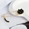 Cute Black White Cats Oil Kropla Broszka Exquisite Enamel Pins Collar Broszki Dżinsy Torba Dekoracja