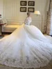 Vestido de Noiva lange mouwen 2018 trouwjurken 2017 plus size bescheiden appliques uit de schouder bruids weddingjurken gewaad de mariage