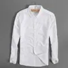 Atacado- Morden marca camisa homens algodão moda homens camisas de linho verão branco camisa homens vestuário casual homem camisas camisa masculina s-4xl