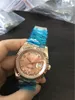 Orologio da lavoro automatico meccanico di alta qualità, orologio da polso da uomo di moda color oro rosa R54
