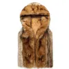 Wholesale- 2017 New Fashion Winter Men Males Fur Vest Hoodie Hooded Thick Fur Warm Waistcoats Sleeveless Coat Outerwear Male Jackets Y279