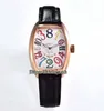 Ore di alta qualità Crazy Hours 8880 Ch Quadrante nero Automatico orologio da uomo in oro rosa cinturino in pelle di alta qualità nuovo sport orologi economici
