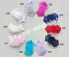 Dame fille 50pcs 2,5 pouces boucles pour les cheveux pompon de fourrure clips pom pom chapellerie accessoires élastiques cheveux doux pompons Hairpins GR104