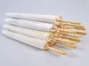 20pcs/lot 20cm/30cm/40cm/60cm diameter wooden Wedding Umbrella Parasol White Paper Long Handle Wedding Bridal Favor Parasol