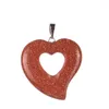 Vintage Reiki Mix Natural Quartz Crystal Hollow Out Double Heart Love Passion Charm Pärlor Hänge för julfödelsedag Mors daggåva