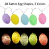 Światła łańcucha Easter Egg 6,56 stóp z 20 LED Home and Garden Festive and Party Supplies