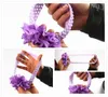 Diadema de flores de encaje para niños y niñas, accesorios para el cabello, diadema de flores de encaje para bebés HJ124