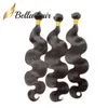 Bellahair® 10-24 дюймовый бразильский плетение 3 шт. / Лот человеческих волос уток уток натуральный цвет 9А