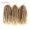 Malibob extensão de cabelo sintético ombre tranças de cabelo 8 "3 pcs / set 9b 1b 27Crochet tranças torcs para mulheres negras Kinky Curly Marlybob cabelo