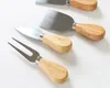 Ensemble de couteaux à barde, manche en chêne, Kit de couteaux à fromage, outils de cuisine, accessoires utiles, 50 ensembles 4 pièces/ensembles