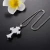 Trendy Design Memorial Asche Andenken Anhänger Kreuz Urne Für Haustier Menschliche Asche Beerdigung Urne Sarg Halten Asche Mode Schmuck289r