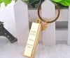 Pure fine gold key chain golden keychains keyrings women handbag charms pendant metal key finder man car key rings accessory