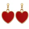 idealway 2 stile corea stile placcato oro rosso acrilico cuore prigioniera orecchini gioielli delle donne delle donne