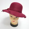 Herfst Winter Hoeden voor Kinderen Meisjes Zachte Vintage Wolvilt Bowler Fedora Effen Floppy Cloche Brede Rand Hoeden Caps voor Kids9735188