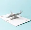 3D Handmade Pop Up Greeting Cards Plane Thank You Card Airplane Postcards For Kids Children Festive Party Supplies