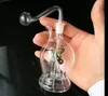 Multi-floral ribbed hoses , Glass Water Pipe Smoking Pipes Percolator Glass Bongs Oil Burner Water Pipes Oil Rigs Smoking with Dropper