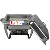 Stainless steel Square Buffet heater Chafing Dish hotpot holder 4.5L Bain Marie wedding Catering Banquet party cooking pan serve Tray Warmer