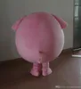 Высокое качество милый розовый свинья костюм талисмана пользовательские мультипликационный персонаж взрослый размер карнавал Хэллоуин костюм необычные платье
