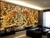 Foto elke maat Chinese windbloemen en rijke Jade Carvings TV Achtergrond Wall Mural 3D Wallpaper 3D Wall Papers voor tv -achtergrond