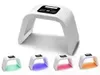 المحمولة 4 LED الألوان PDT ضوء الفوتون العلاج الصمام الوجه آلة لتجديد شباب المعدات التجميل صالون