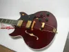 Hurtownie Gitary Red Top Hollow Jazz Guitar Gold Hardware OEM TanieFree Shipping